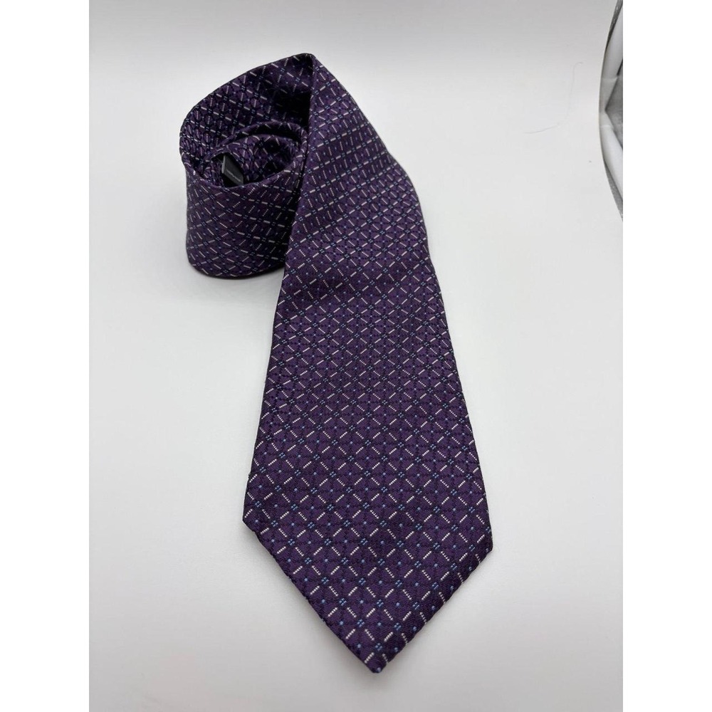 Daniel Cremieux, Signature Collection, Purple Geometric Pattern, Necktie